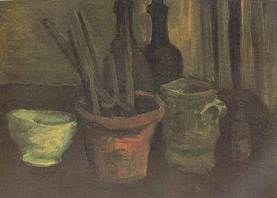 Vincent Van Gogh Still Life with Paintbrushes in a Pot (nn04) oil painting image